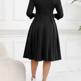 OLIVIA TIE-WAIST MIDI DRESS