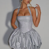 ARAMINTA | SILVER MINI DRESS