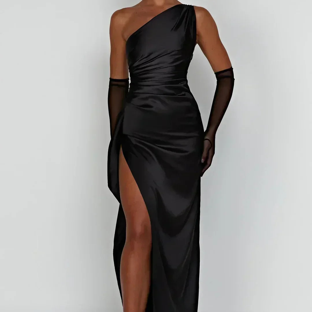 ARALUEN | DRAPE SATIN EVENING GOWN