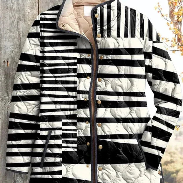 Ulla™ | Steppjacke im Streifenmix