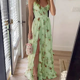 Brighid - Floral Print Midi Dress