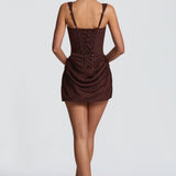 CORNELIA | PLUM BROWN MINI DRESS