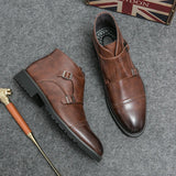 Cian - Dual Buckle Ankle Boots