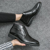Cian - Dual Buckle Ankle Boots