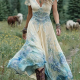 Doirinn - Elegant Floral Maxi Dress
