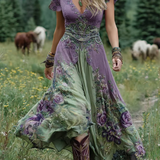 Doirinn - Elegant Floral Maxi Dress