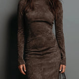 Lorène | Brown Midi Long Dress