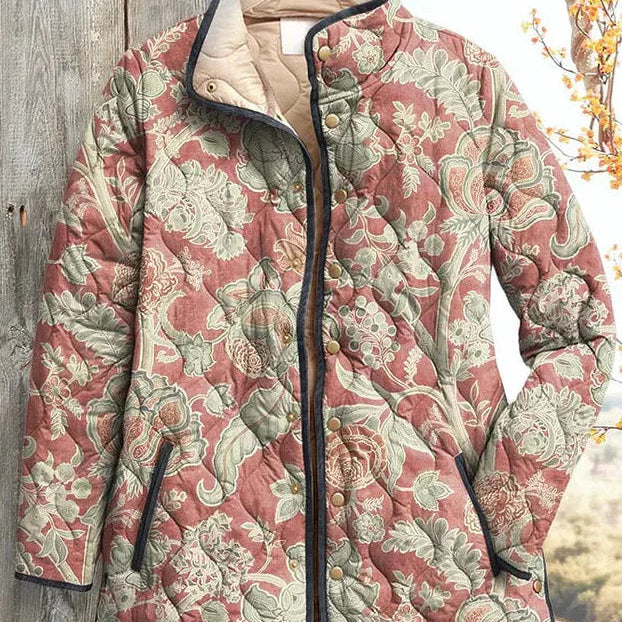 Annika™ | Steppjacke mit Ornamenten in Altrosa