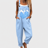 Blue Graphic Dungarees