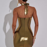 JORDYN | SHIMMERING METALLIC GOWN