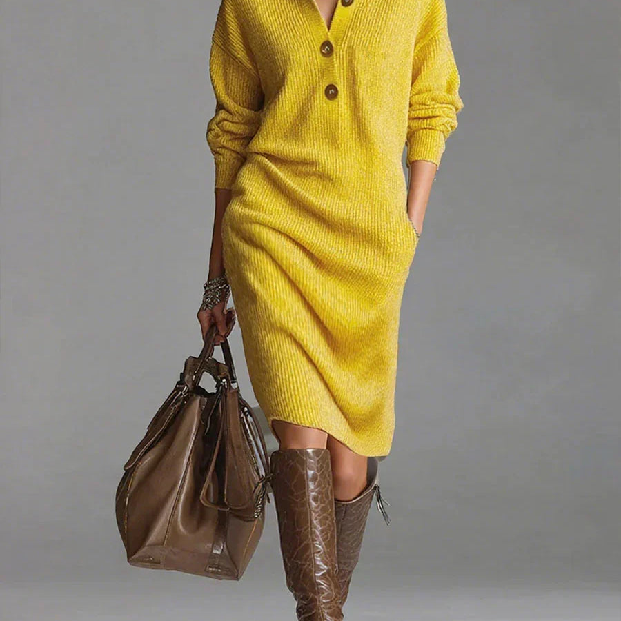 ARIANELL | WOOL WINTER KNIT MIDI DRESS
