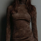 VESPOR VINTAGE TURTLENECK MINI DRESS