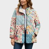 Karoline™ | Steppjacke im Blüten-Patchwork