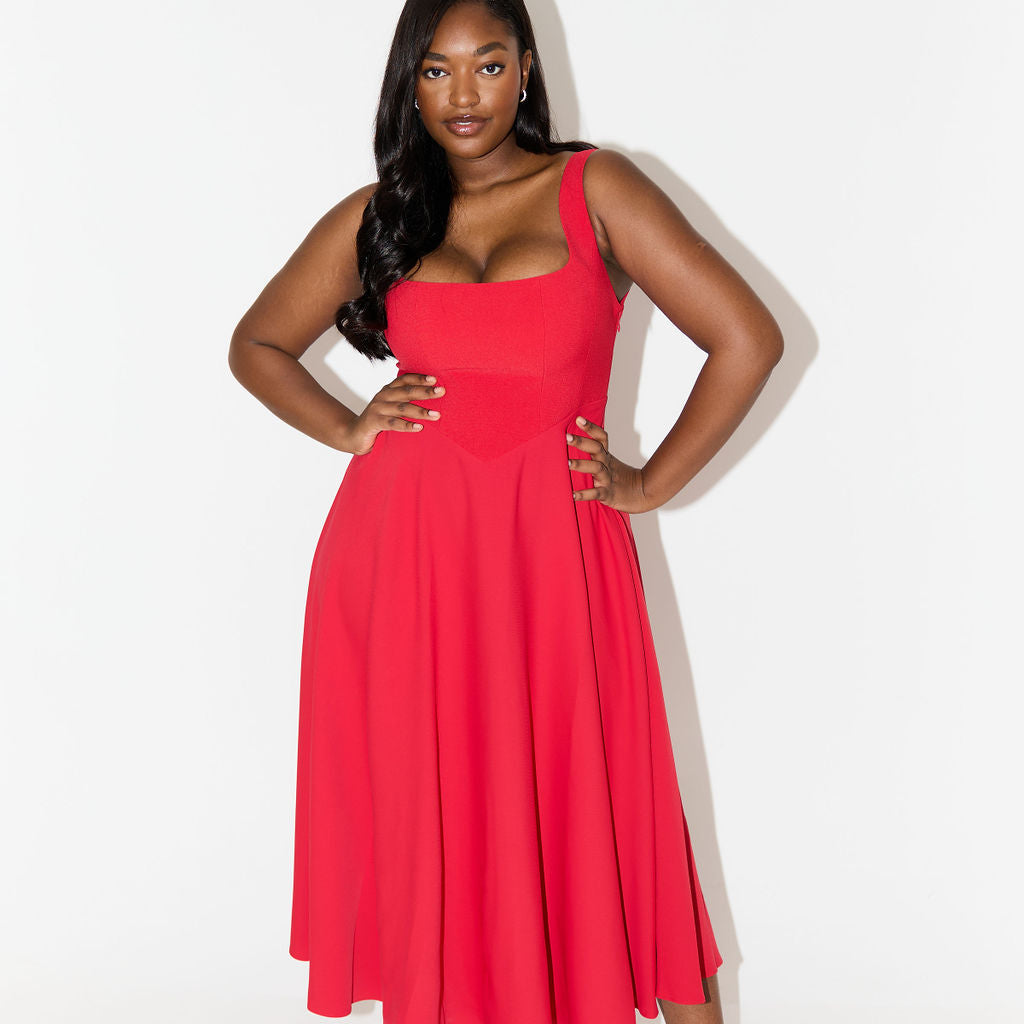 Brighid - Chic Midi Dress