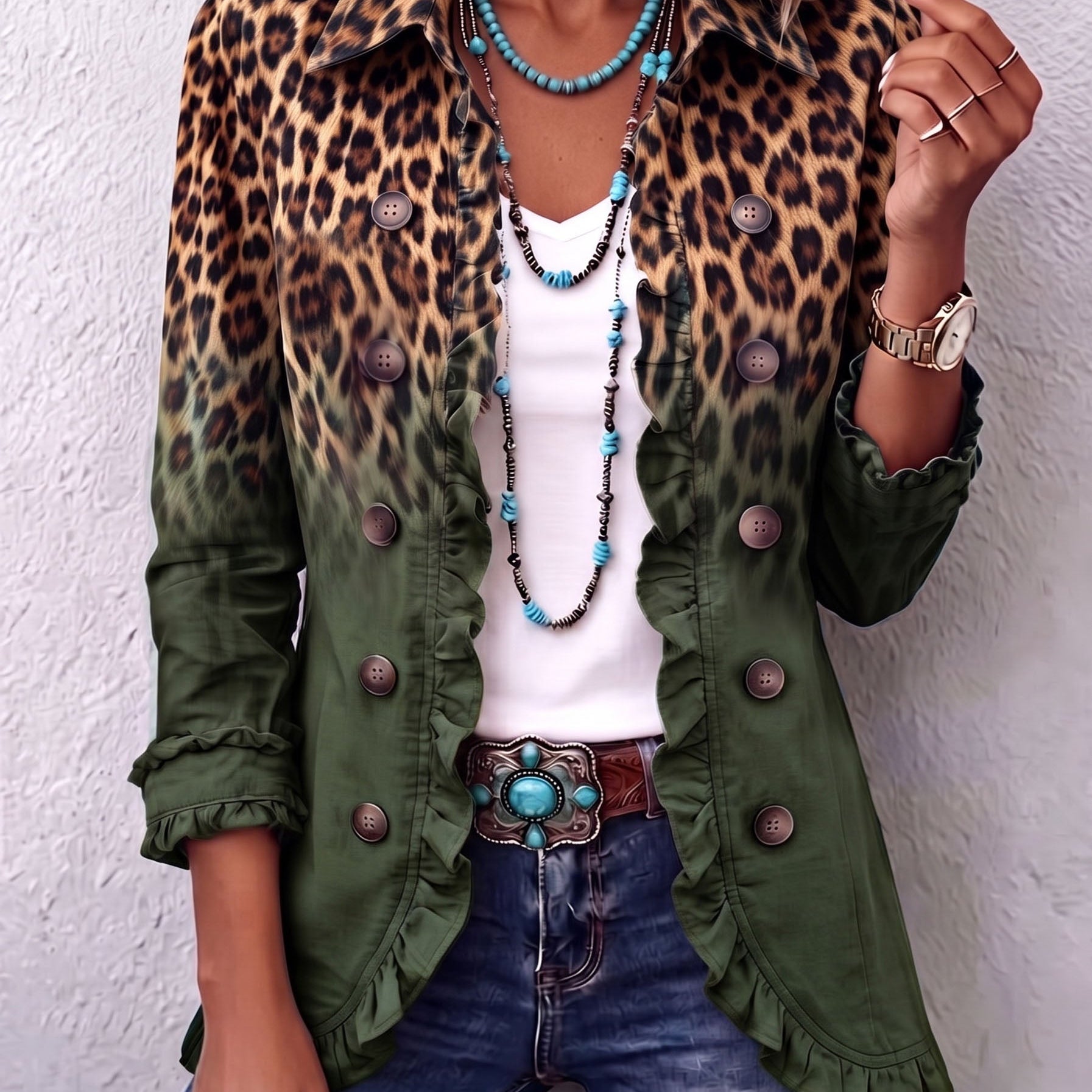 Barbara™ | Blazer im Leoparden-Verlauf
