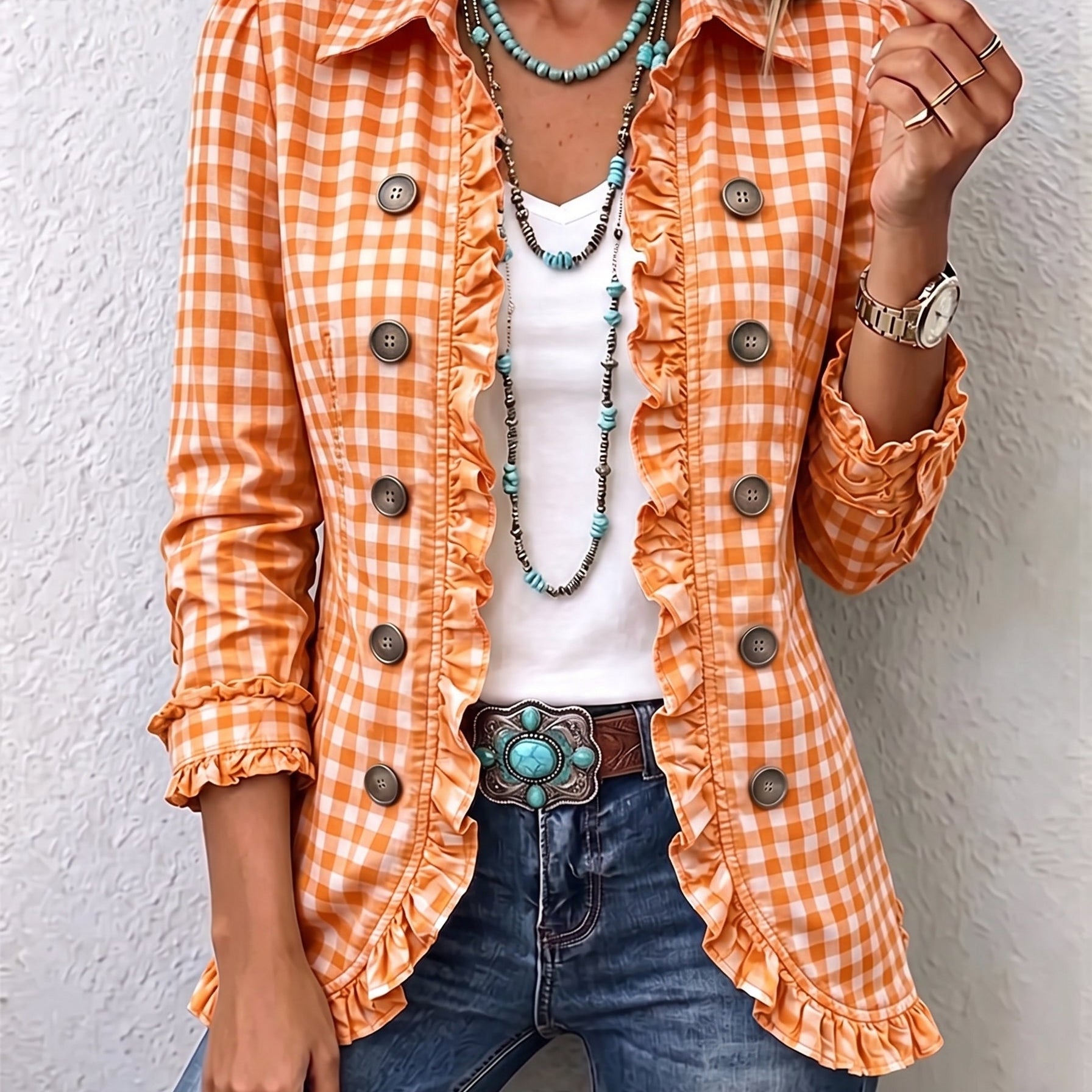 Elke™ | Blazer in Vichy-Karo