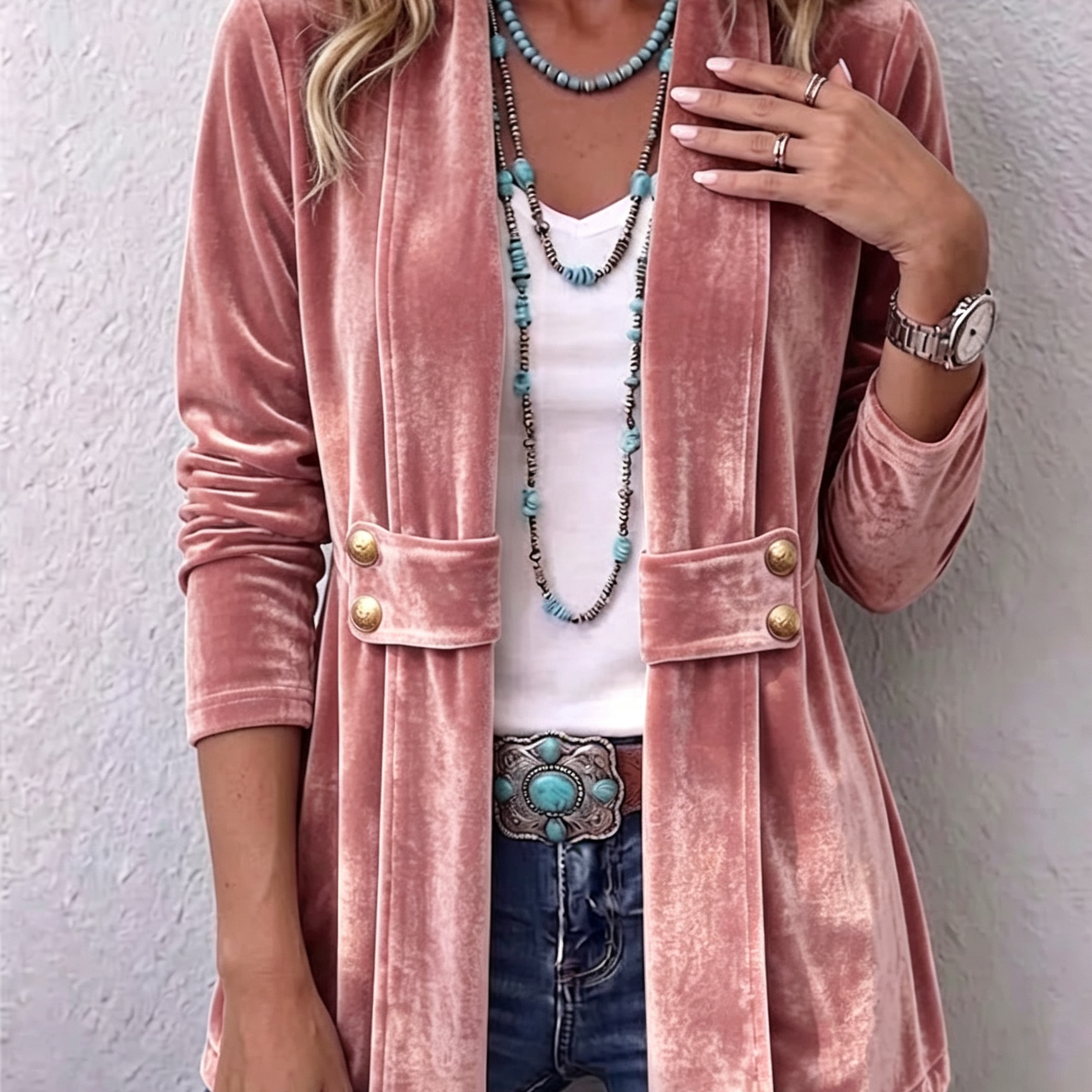 Katrin™ | Offener Blazer with Schimmer