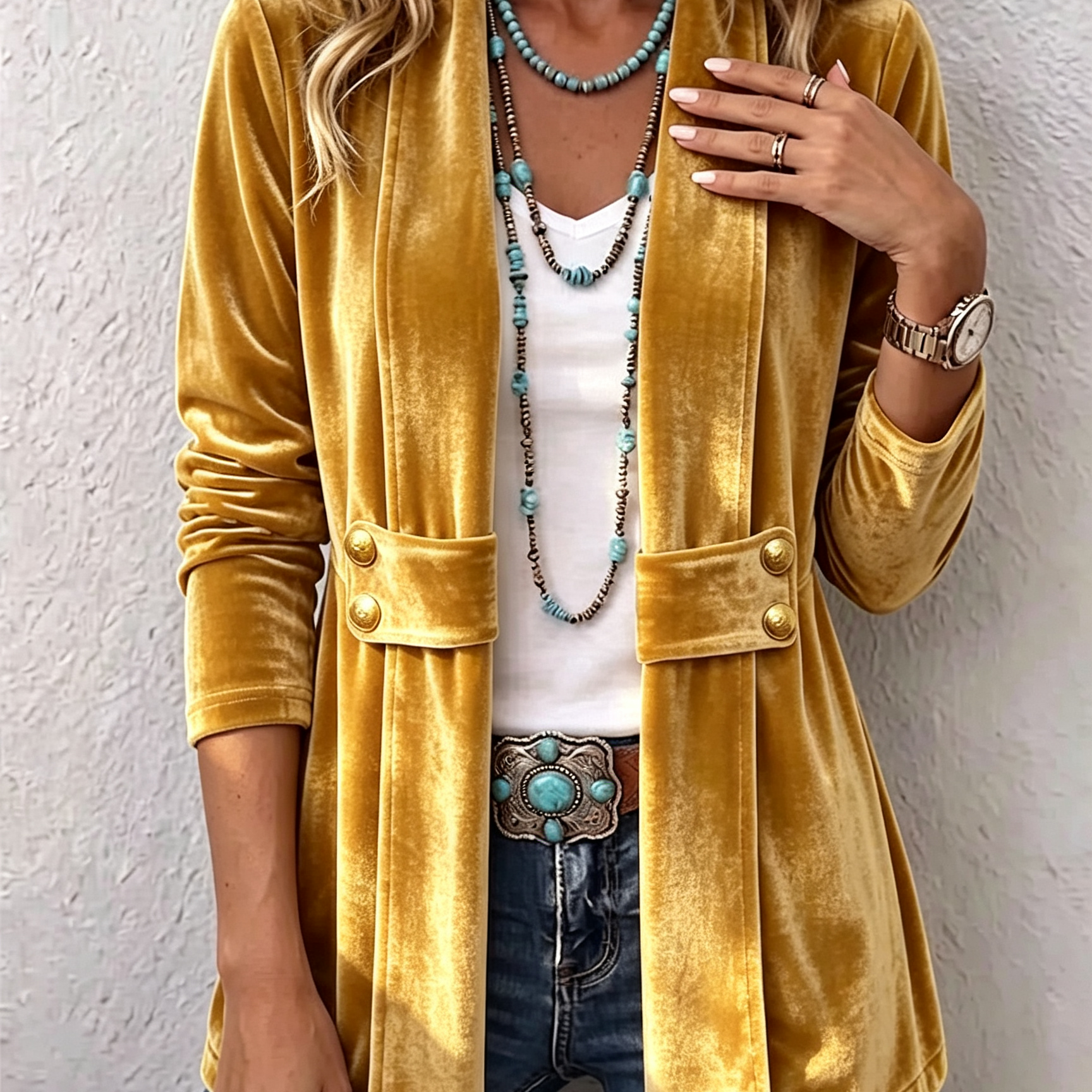 Katrin™ | Offener Blazer with Schimmer