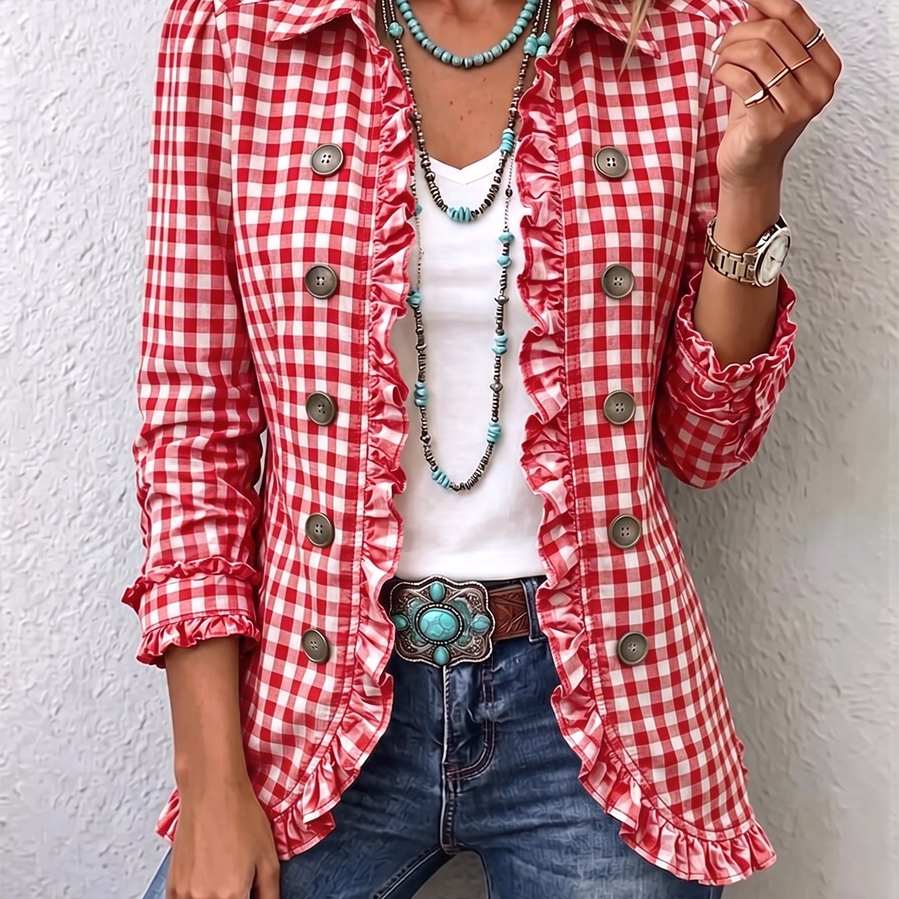 Elke™ | Blazer in Vichy-Karo
