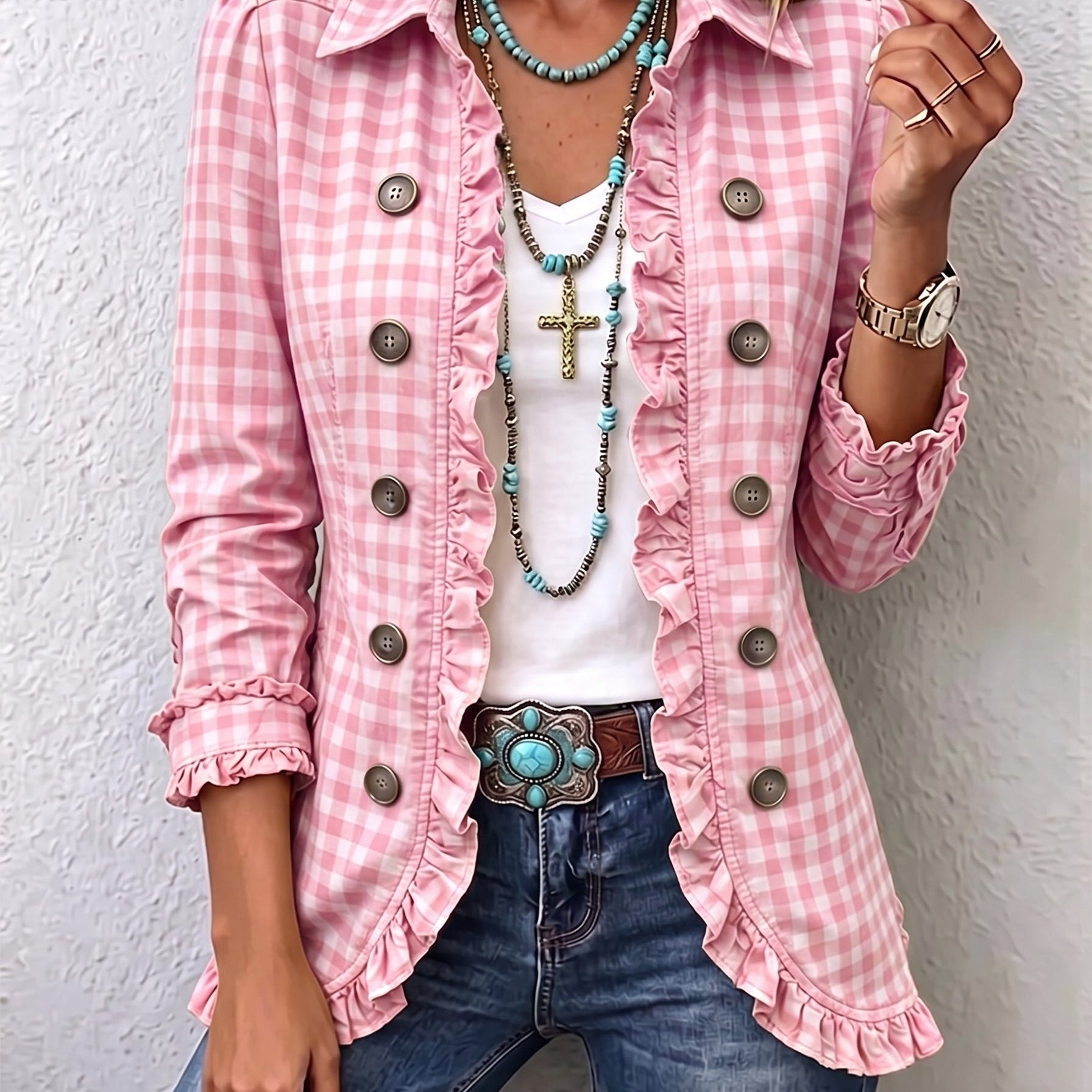 Elke™ | Blazer in Vichy-Karo