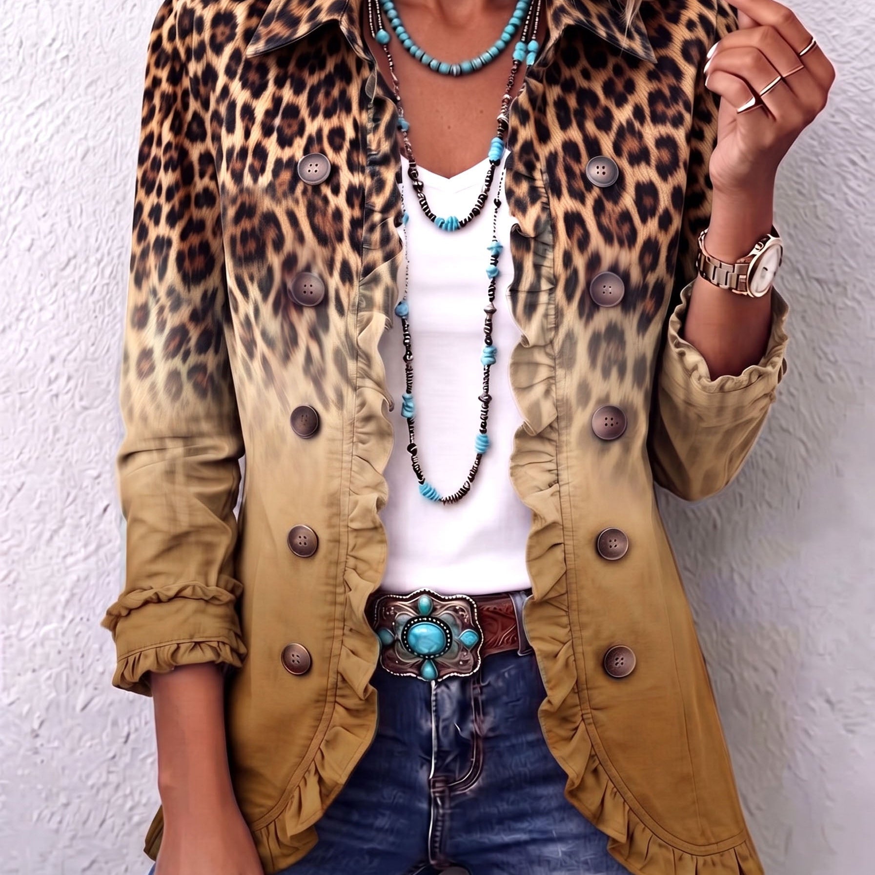 Barbara™ | Blazer im Leoparden-Verlauf