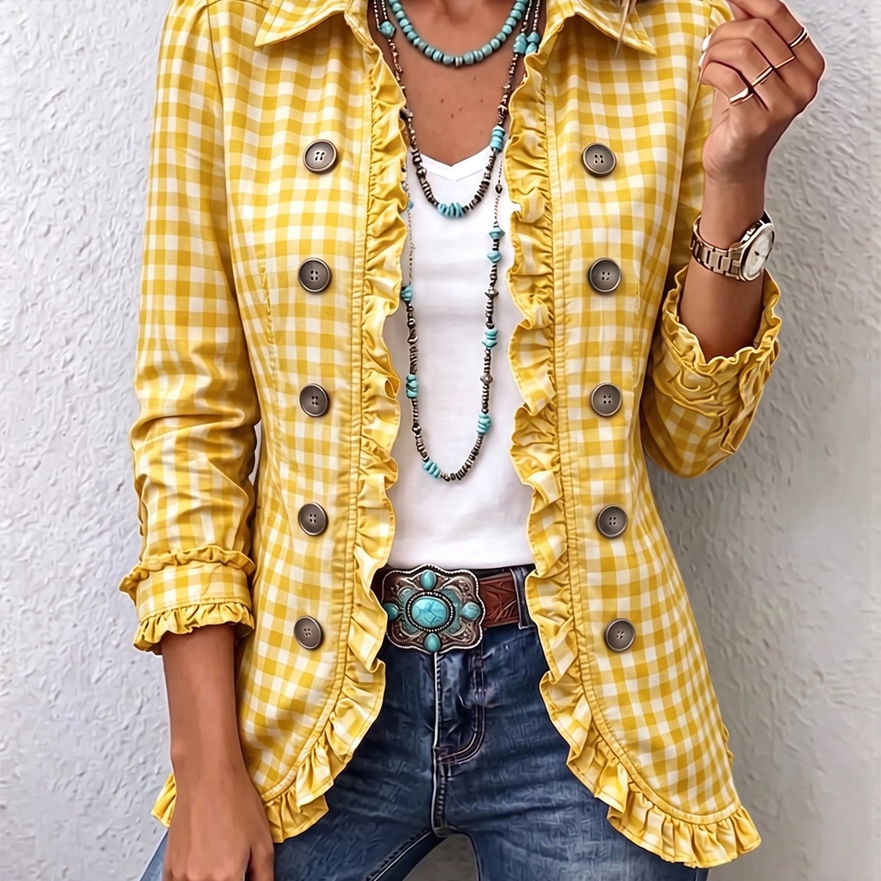 Elke™ | Blazer in Vichy-Karo