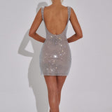 PETRA | SILVER MINI DRESS