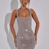 PETRA | SILVER MINI DRESS