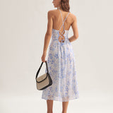 Aobhnait - Midi Dress with Floral Print